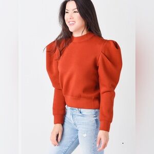 This is the rust colored Hunter Bell teddy sweatshirt.